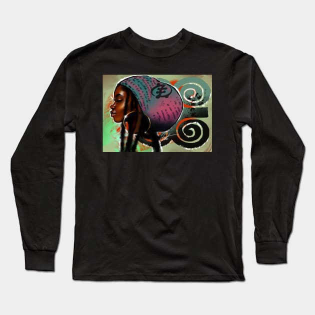 Loc’d Queen Long Sleeve T-Shirt by Timzartwork